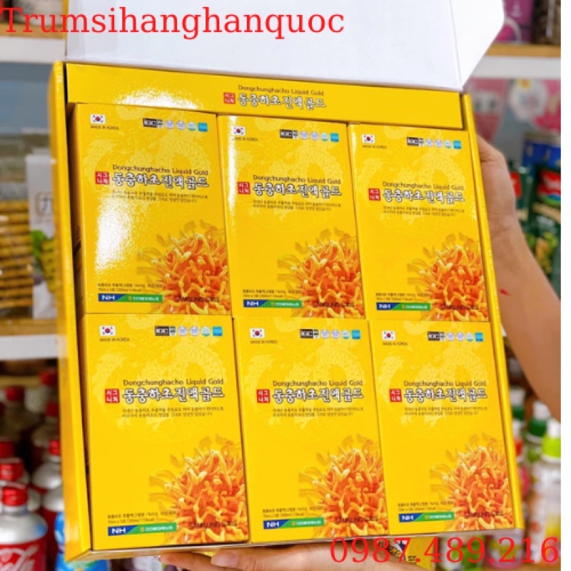 GIÁ SỐC:  Nước Đông Trùng Hạ Thảo Cao Cấp Hàn Quốc, Hộp Vàng 30 Gói x 70ml