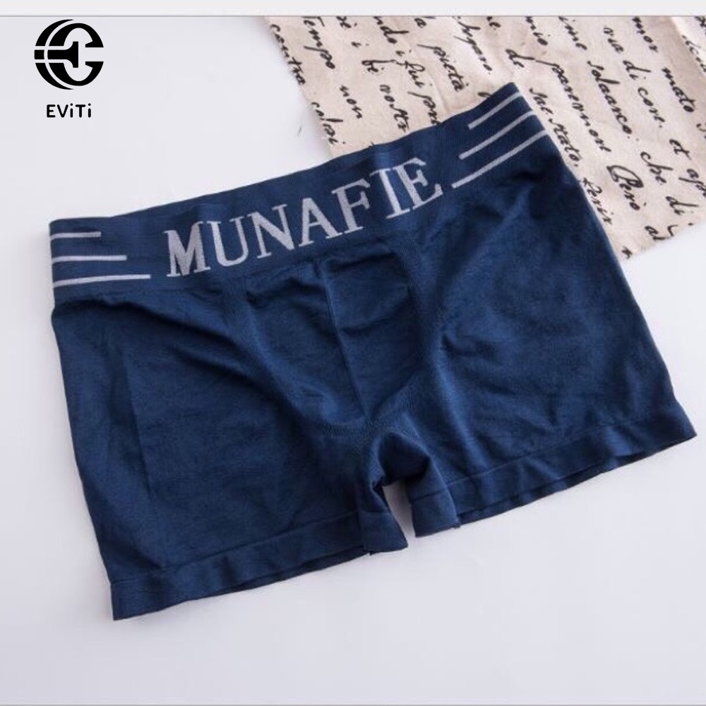 Quần sịp nam - Sịp đùi boxer Munafie túi zip sang trọng - Quần lót dệt kim nhiều màu sắc - FREESIZE