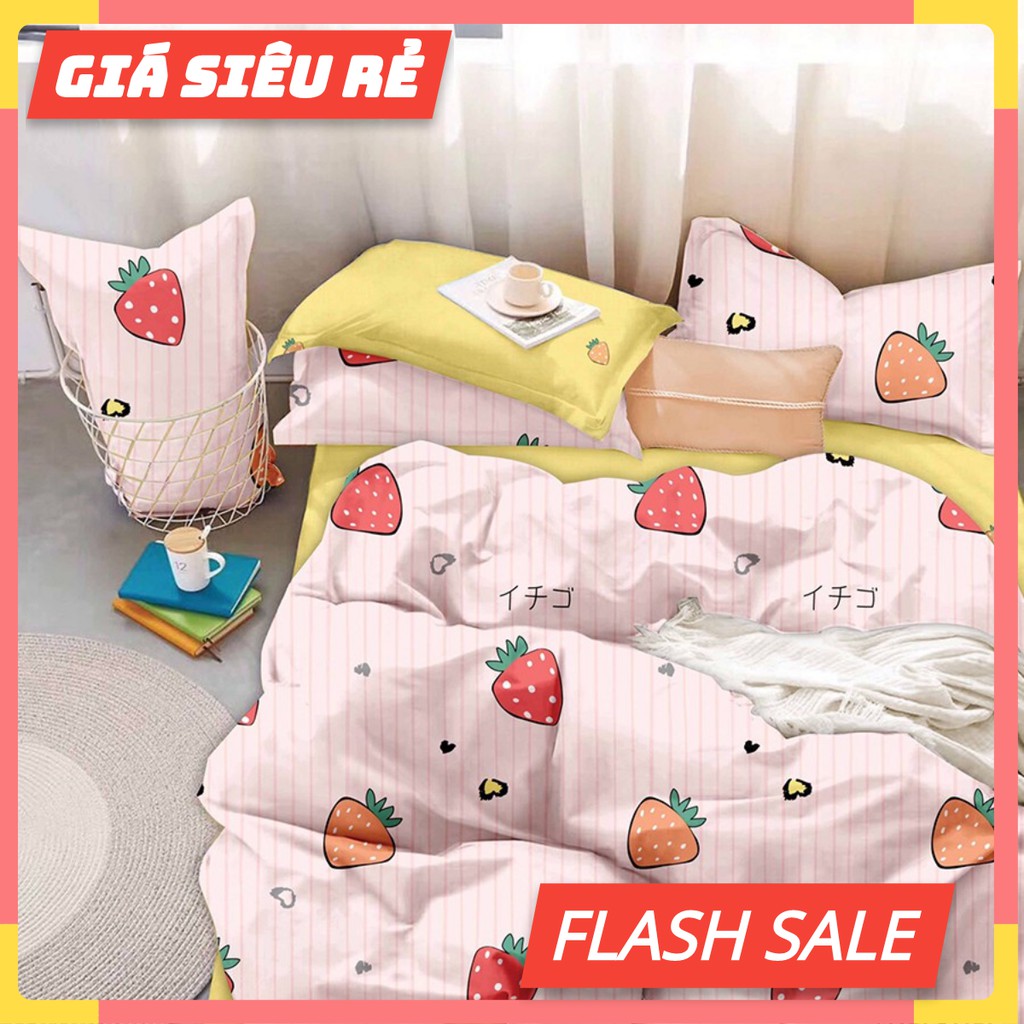 Set Ra Drap Giường Cotton Organic - 2 tấc - IN-48 - 1m6 1m8 - GIAHYBEDDING