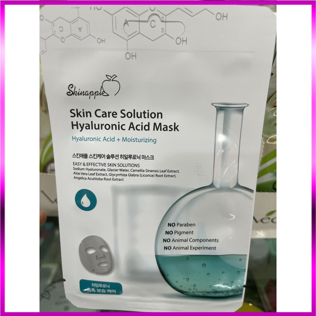 Mặt nạ bù nước, dưỡng ẩm, làm mịn da - SkinApple Skin Care Solution Hyaluronic Acid Mask -[ New 2021 ]