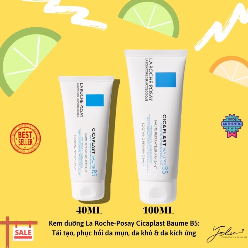 Kem dưỡng Tái tạo, phục hồi da mụn, da khô & da kích ứng Cicaplast Baume B5 LRP