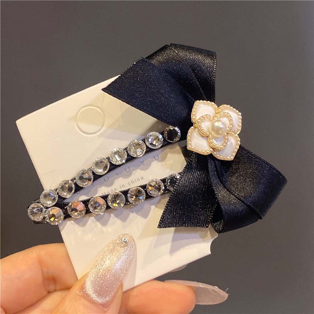 Kẹp tóc hình bông hoa đính ngọc trai giả phong cách Hàn Quốc thời trang thanh lịch cho nữ