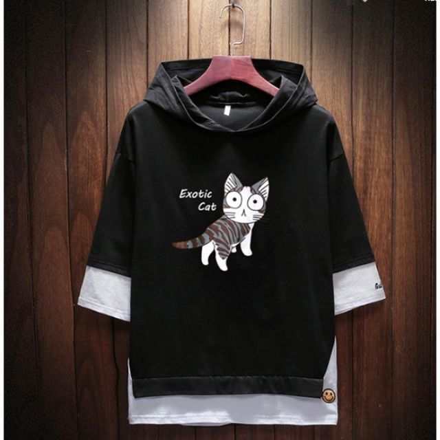 Áo thun nam nữ unisex có nón