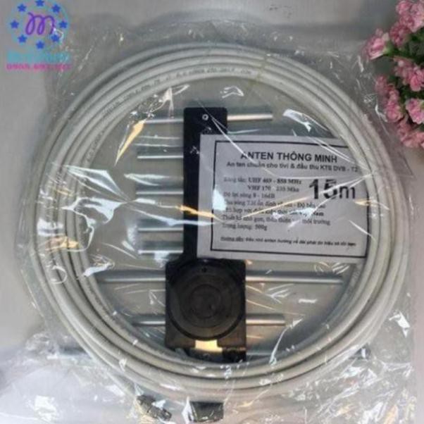ăng ten tivi thông minh thu sóng DVB T2 kèm dây 15m - TBGD.angten-15m