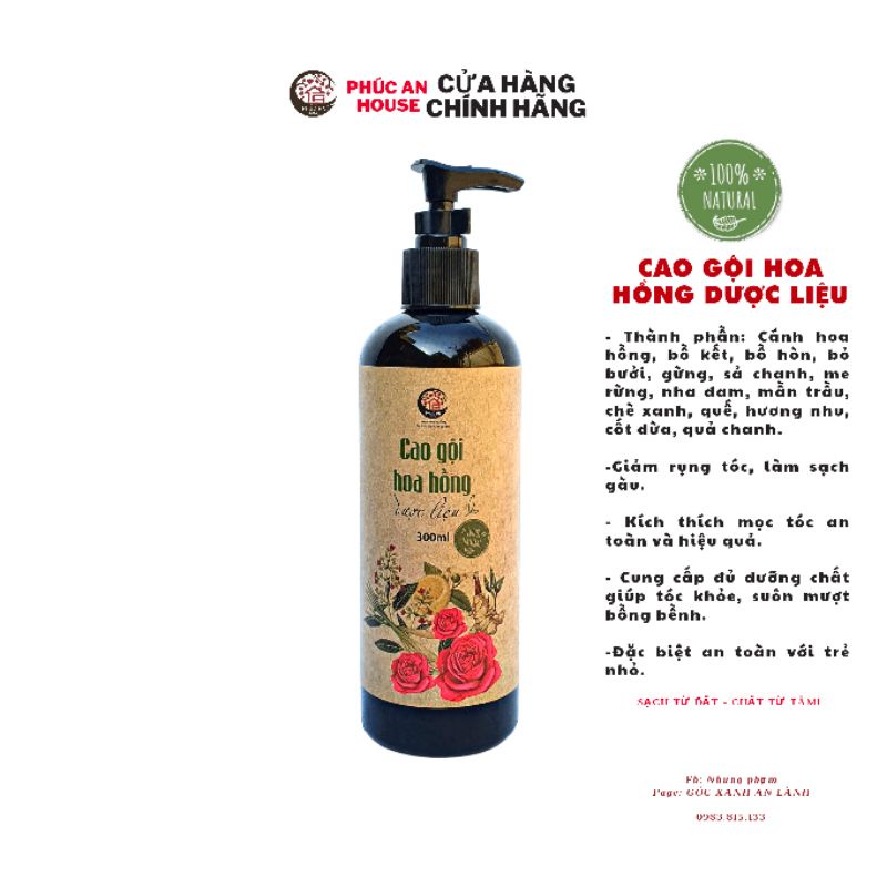 CAO GỘI HOA HỒNG DƯỢC LIỆU PHÚC AN HOUSE