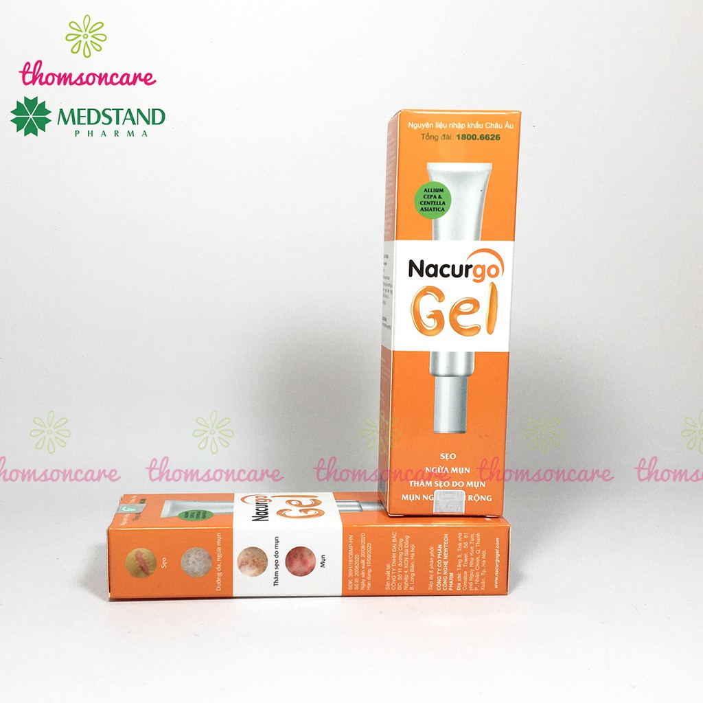 Nacurgo Gel - ngừa mụn, giảm sẹo, giảm viêm nang lông từ thảo dược.