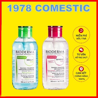 Nước tẩy trang bioderma 500ml nắp nhún cho da dầu mụn da khô