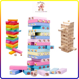 Bộ đồ chơi rút gỗ số, rút gỗ hoạt hình, rút gỗ màu hàng đẹp