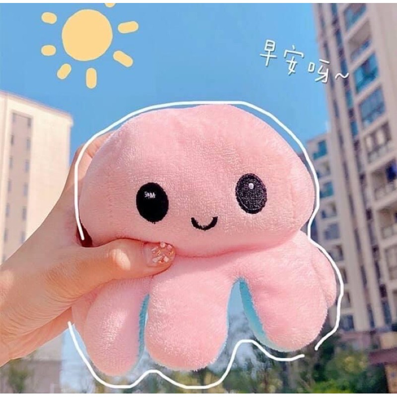 BẠCH TUỘC CẢM XÚC 2 MẶT TRÁI NGƯỢC BẰNG BÔNG CUTE