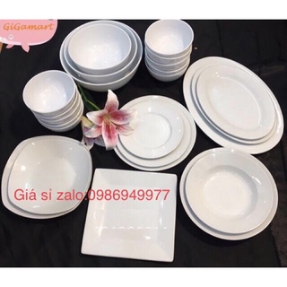 Bát đĩa sứ tô 6,7,8-đĩa-bát đĩa tô chén sứ lohaco cao cấp- tự chọn món