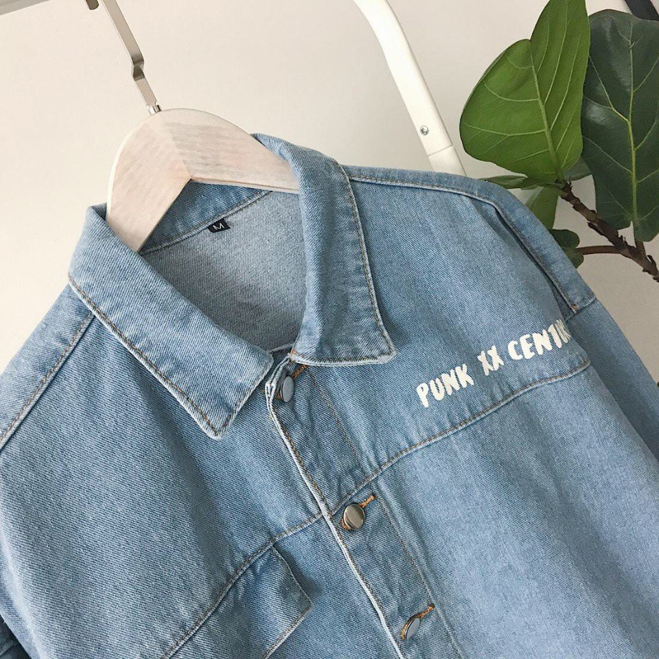 Áo khoác denim NAM NỮ UNISEX thời trang Angel fa-cat OT-95