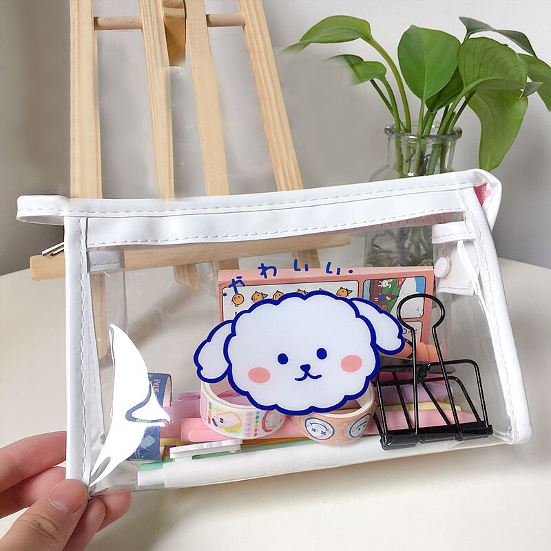 Túi Đựng Bút Trong Suốt Chống Thấm Nước Dễ Thương Cho Học Sinh