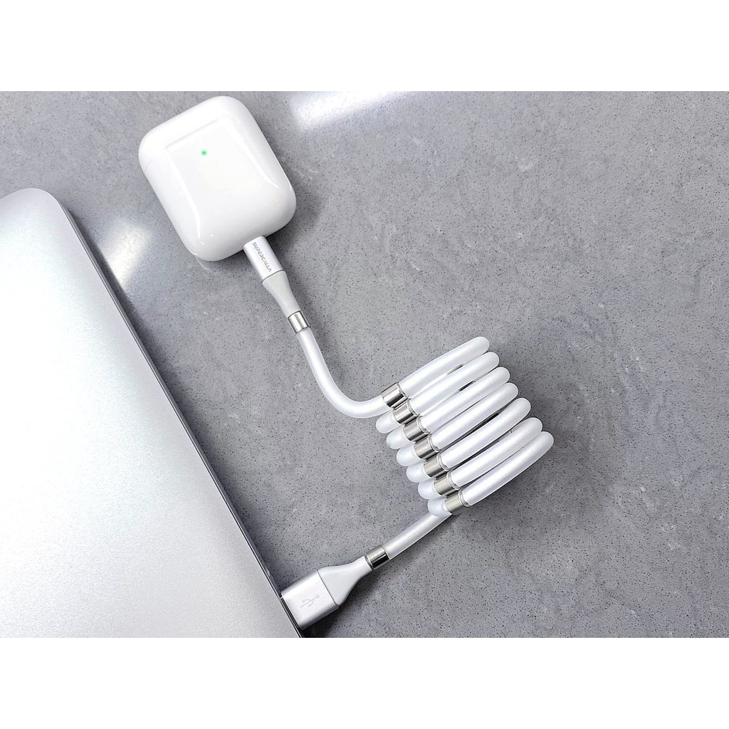 Cáp sạc hít nam châm huỳnh quang chống rối SuperCalla 1M