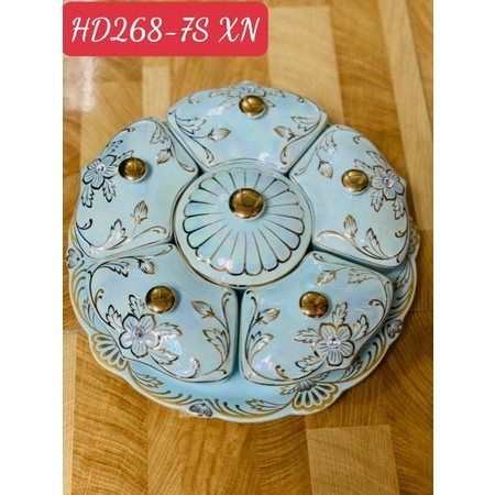 Khay đựng mứt sứ cao cấp