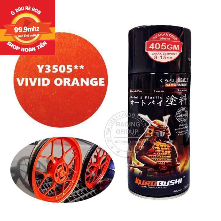 Sơn Xịt Samurai Màu Cam Rực - Mã Y3505