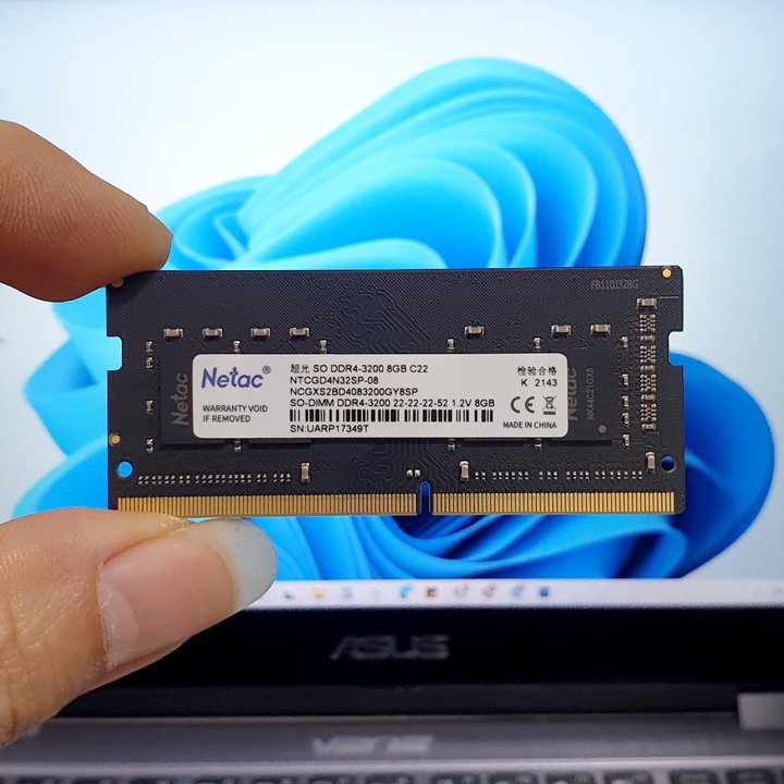 RAM laptop Netac DDR4 4GB bus 3200 MHz - bảo hành 3 năm