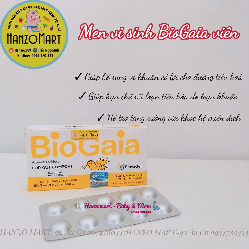 Men vi sinh Biogaia dạng viên chính hãng