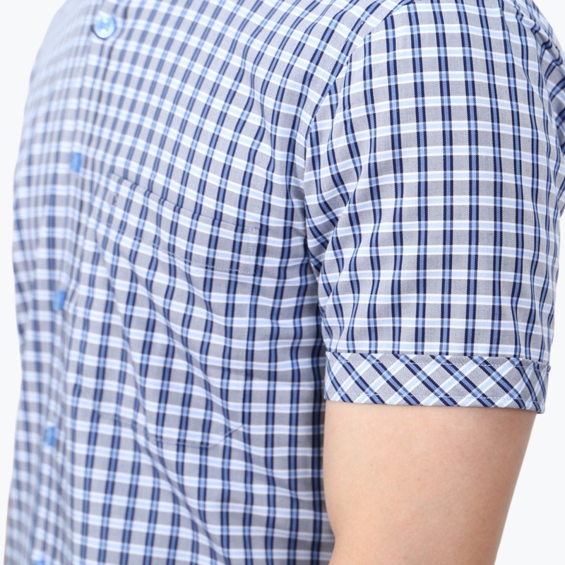 Áo sơ mi ngắn tay Nam Owen Bamboo Body Fit Xanh - BA23588N
