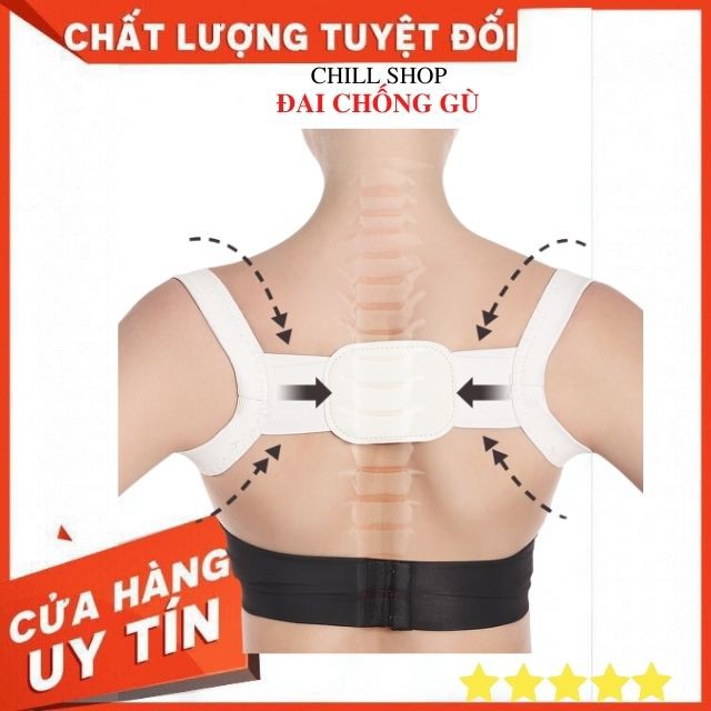 Đai Lưng Chống Gù Định Hình Thẩm Mỹ Cột Sống Nam Nữ, Chỉnh Tư Thế Lưng Và Vai