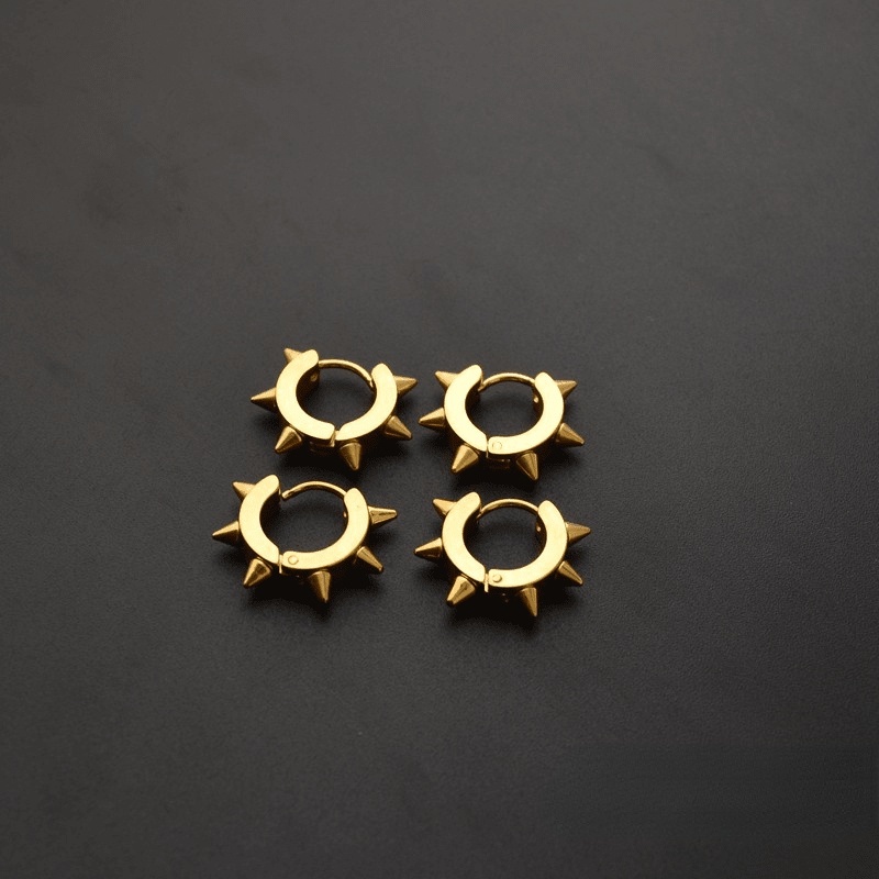 Khuyên Tai Thép Không Gỉ Hình Nón Phong Cách Hàn Quốc 19883 Dành Cho Nam Và Nữ