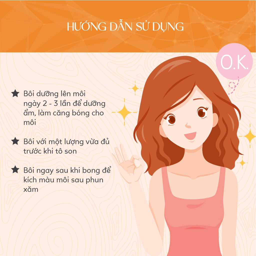 Tinh chất dưỡng môi Mylah Lip Gel Collagen, dưỡng ẩm, làm hồng, ngừa thâm, kích màu môi sau phun xăm - Tuýp 10ml