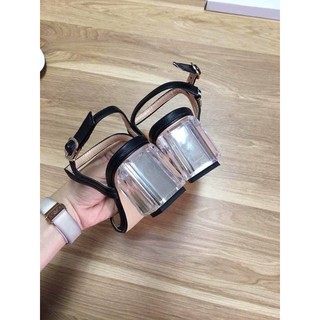 Sandal basic 5p gót trụ trong