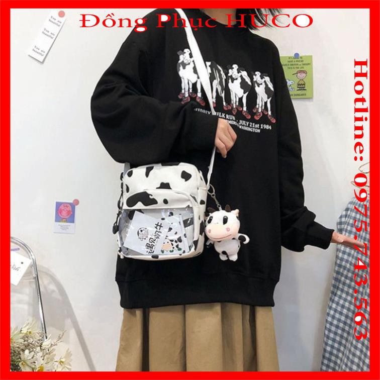 [ Tặng 1c Khẩu trang ] set áo bò sữa nữ,áo thun tay lỡ loang bò sữa chất cotton mềm mát + túi tote | BigBuy360 - bigbuy360.vn