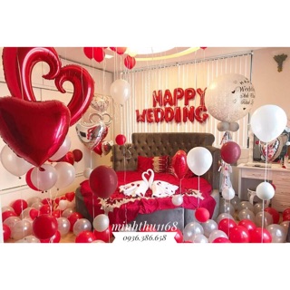 Combo Set trang trí phòng cưới hoành tráng với Bóng jumbo