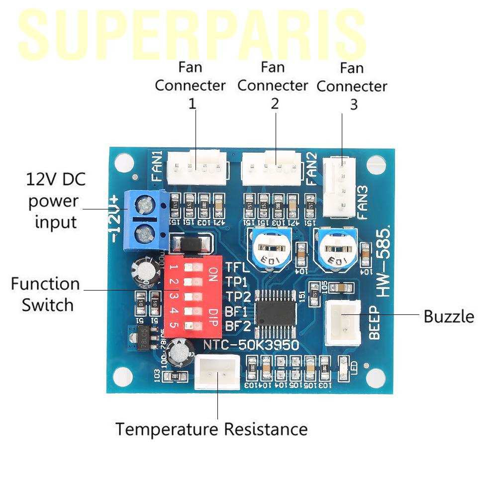 Mô Đun Điều Khiển Nhiệt Độ Quạt Tản Nhiệt Dc 12v Pwm Pc Cpu