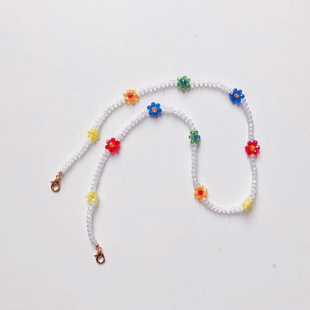 Dây Đeo Mắt Kính Dạng Chuỗi Hạt Bằng Acrylic Chống Thất Lạc WMES15H Hình Hoa Thời Trang