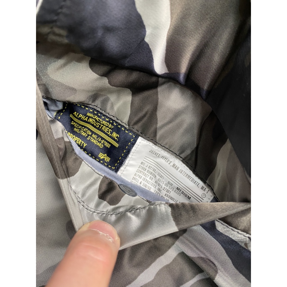 Áo pilot Ma-1 slim fit - hàng chính hãng Anpha industries màu camo