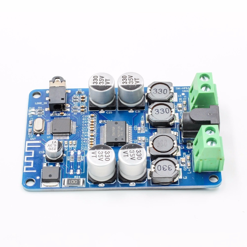 TDA7492P Bluetooth 4.0 V4.0 V2.1 Audio Receiver Amplifier Board Module With AUX Interface 2*25W Drive Speaker AUX Interface