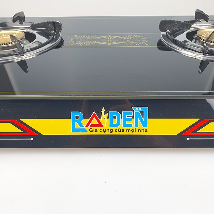 Bếp ga đôi Raiden RD-369 đầu đốt đồng, mặt kính cường lực, bảo hành 12 tháng