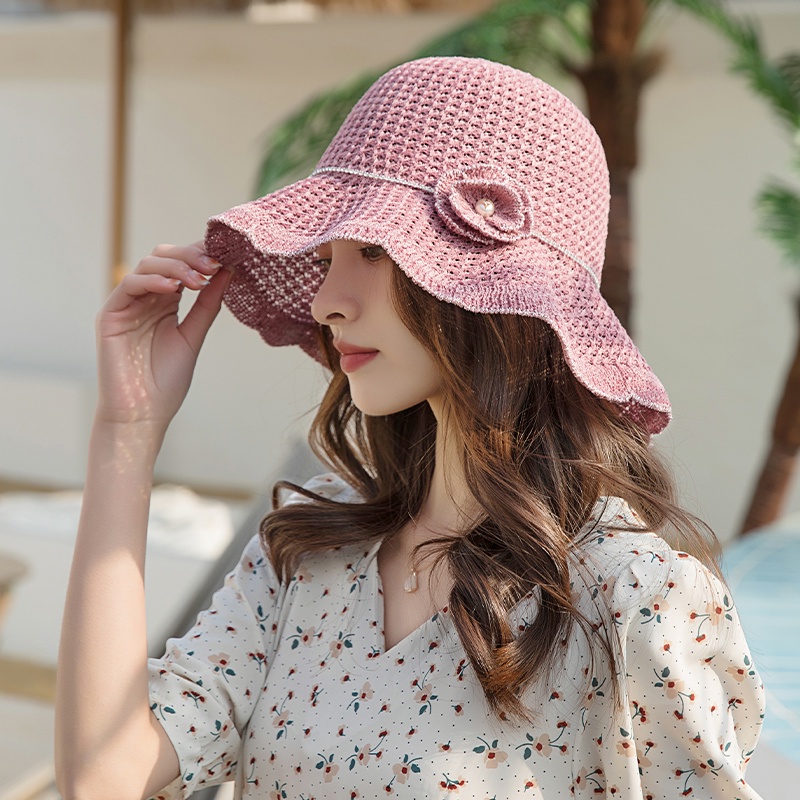 Nón Tai Bèo Vành Rộng Chống Nắng Thời Trang Xuân Hè Phong Cách Hàn Quốc Cho Nữ