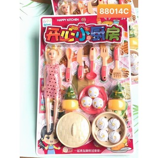 Bộ đồ chơi búp bê nấu ăn cho bé