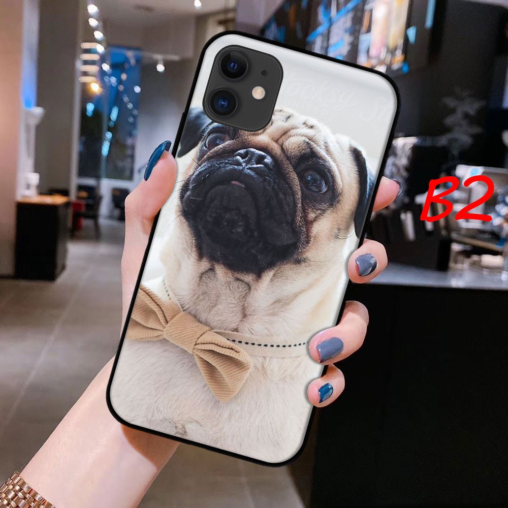 Ốp điện thoại in hình chó Pug đáng yêu cho iPhone 11 Pro Max XS MAX XR X 8 7 6s 6 Plus SE 2020