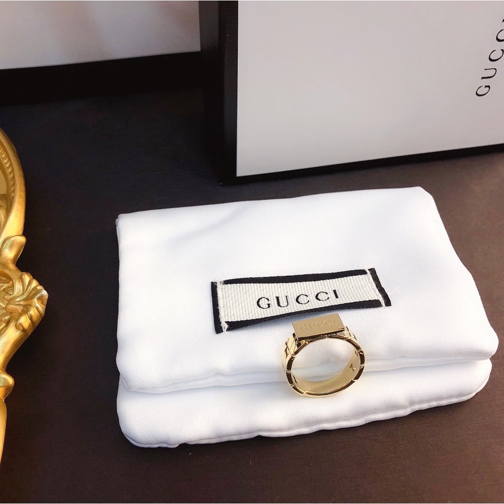 Nhẫn bạc 925 họa tiết logo Gucci phong cách Hàn Quốc cho nữ