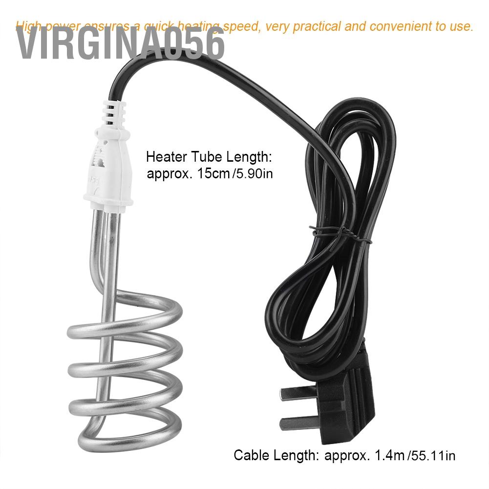 Virgina056 Virgina056 Máy gia nhiệt nhúng điện di động Bộ phận làm nóng nước ống xoắn ốc 1500W 220V
