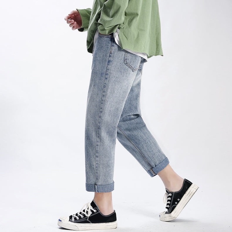 [ RẺ BÈO ] Baggy Jeans Rách Lai Chất Bò Cao Cấp Phong Cách Trẻ Trung Năng Động | BigBuy360 - bigbuy360.vn