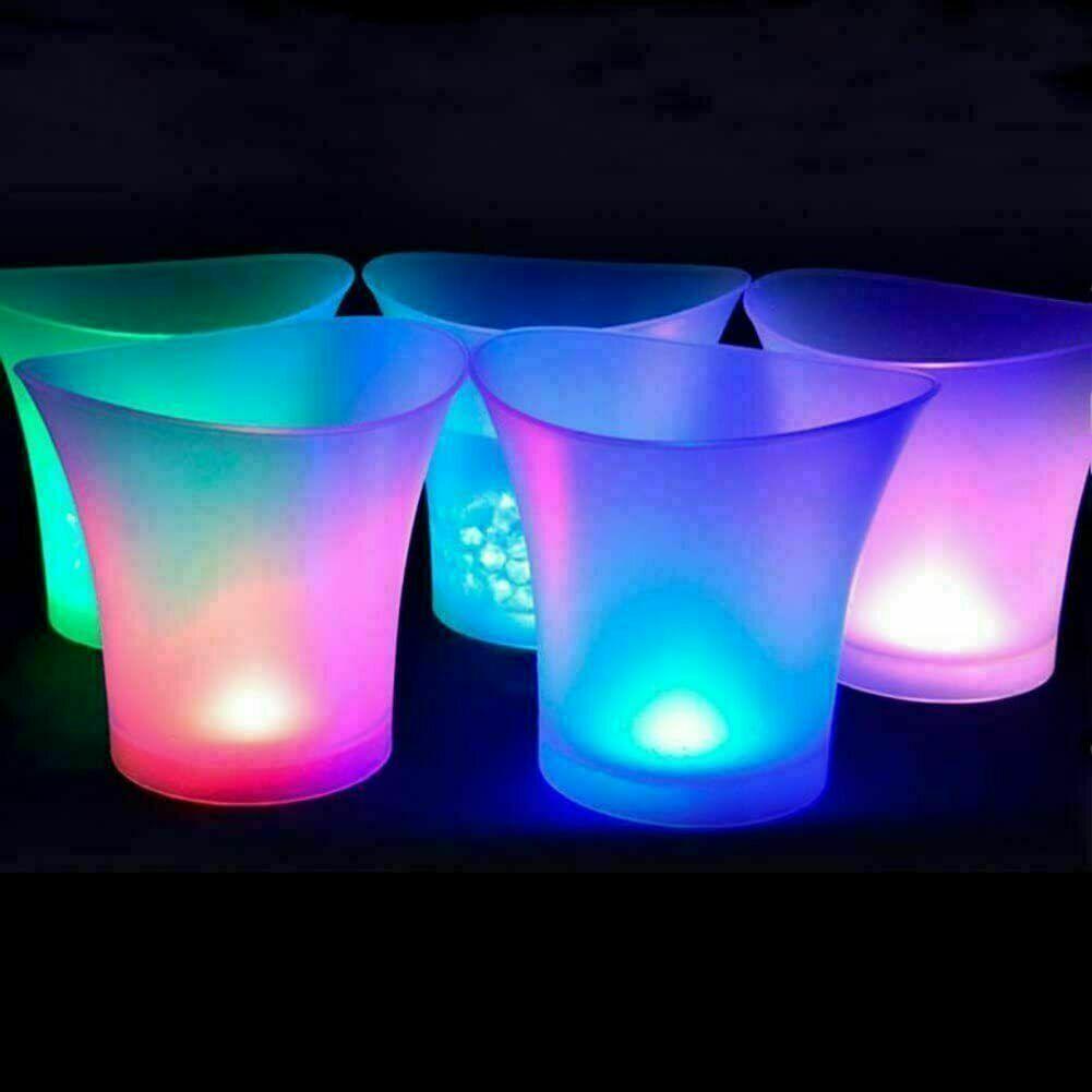 LEISURE Xô Đá Có Đèn LED Phát Sáng Mới, Dung Tích 5L