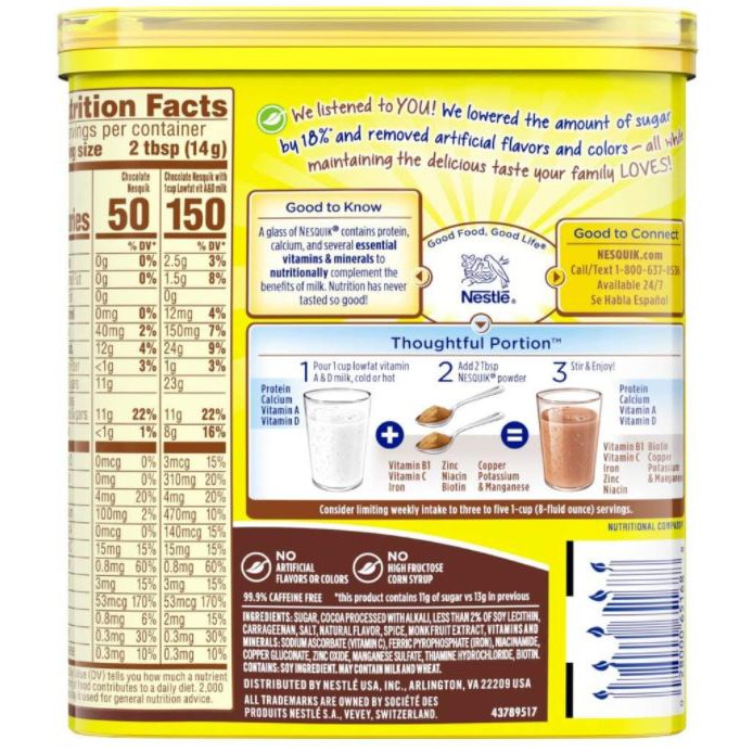 BỘT CACAO NESQUIK 285G, 500G NHẬP KHẨU ĐỨC