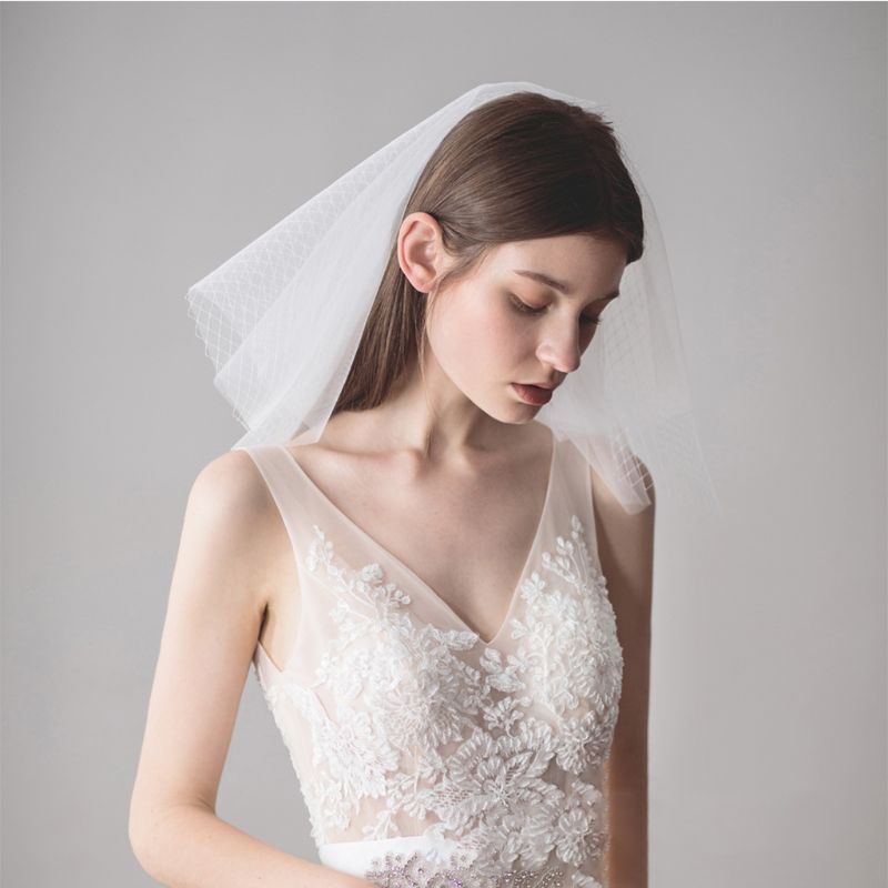 Mạng Che Mặt Bằng Vải Tuyn Nhiều Lớp Dành Cho Cô Dâu