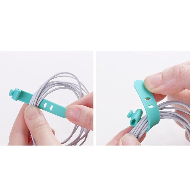 Kẹp bảo vệ dây cáp sạc/ tai nghe USB bằng silicon nhiều màu sắc tùy chọn tiện dụng