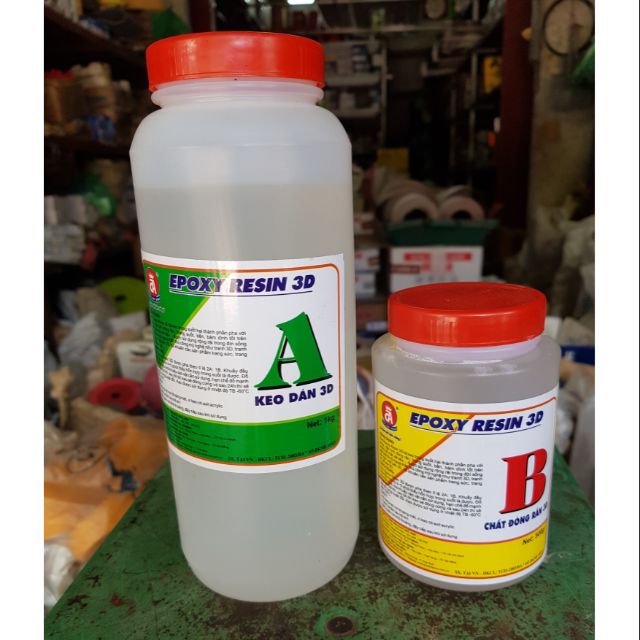 1,5kg keo nhựa epoxy resin 3D trong suốt