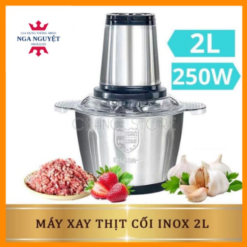 Máy xay thịt đa năng cối 2L inox 304