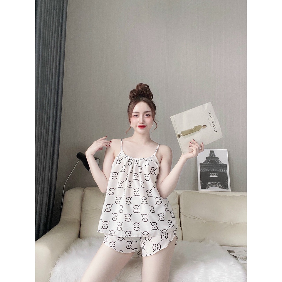 bộ đồ ngủ 2 dây sexy quyến rũ vải lụa hàn freesize dưới 57kg | BigBuy360 - bigbuy360.vn