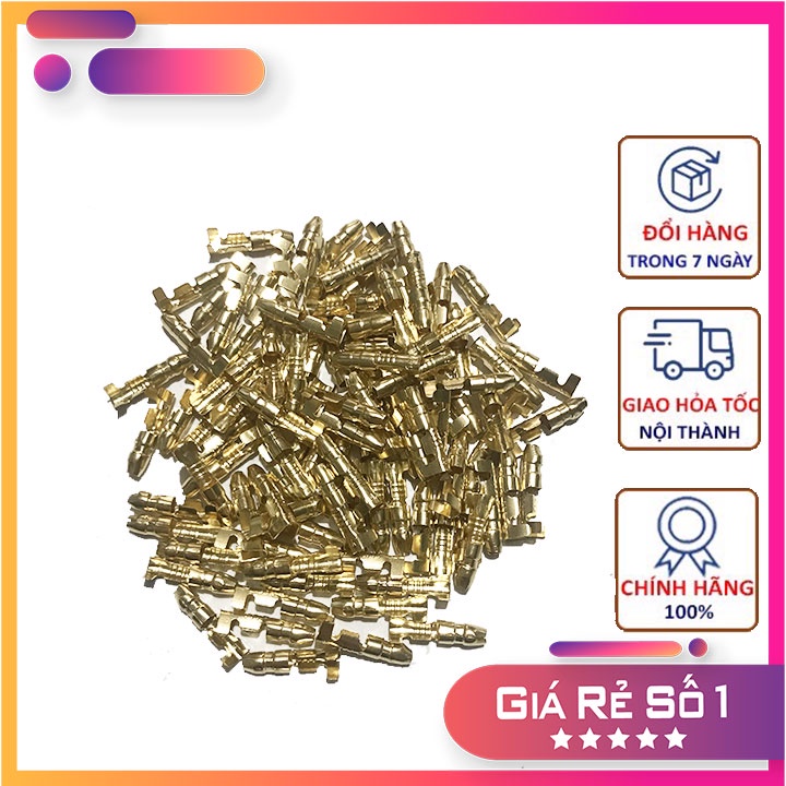 Bộ cốt cos đồng đầu đạn cắm đực cái vỏ nhựa điện xe máy 3.5mm ( bộ 10 và bộ 50)