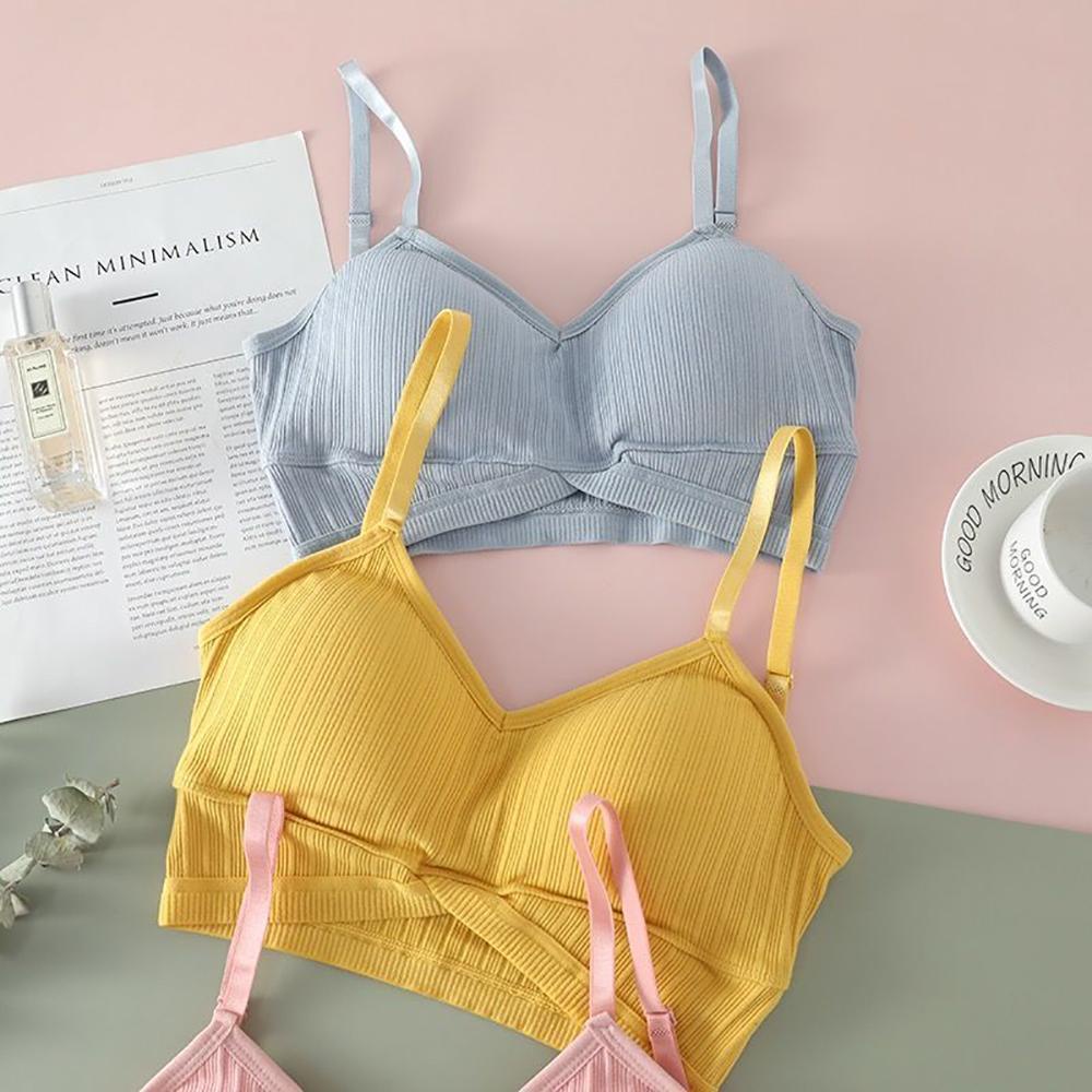 OCEANMAP Áo Tank Top Có Mút Đệm Ngực Màu Sắc Tinh Khiết Thời Trang Đường Phố Quyến Rũ