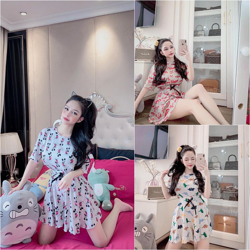 [Mã WA1606 giảm 15% đơn 99k] Bộ đùi xòe in hình CUTTE HỘT ME MỚI (ảnh, video thật) | BigBuy360 - bigbuy360.vn