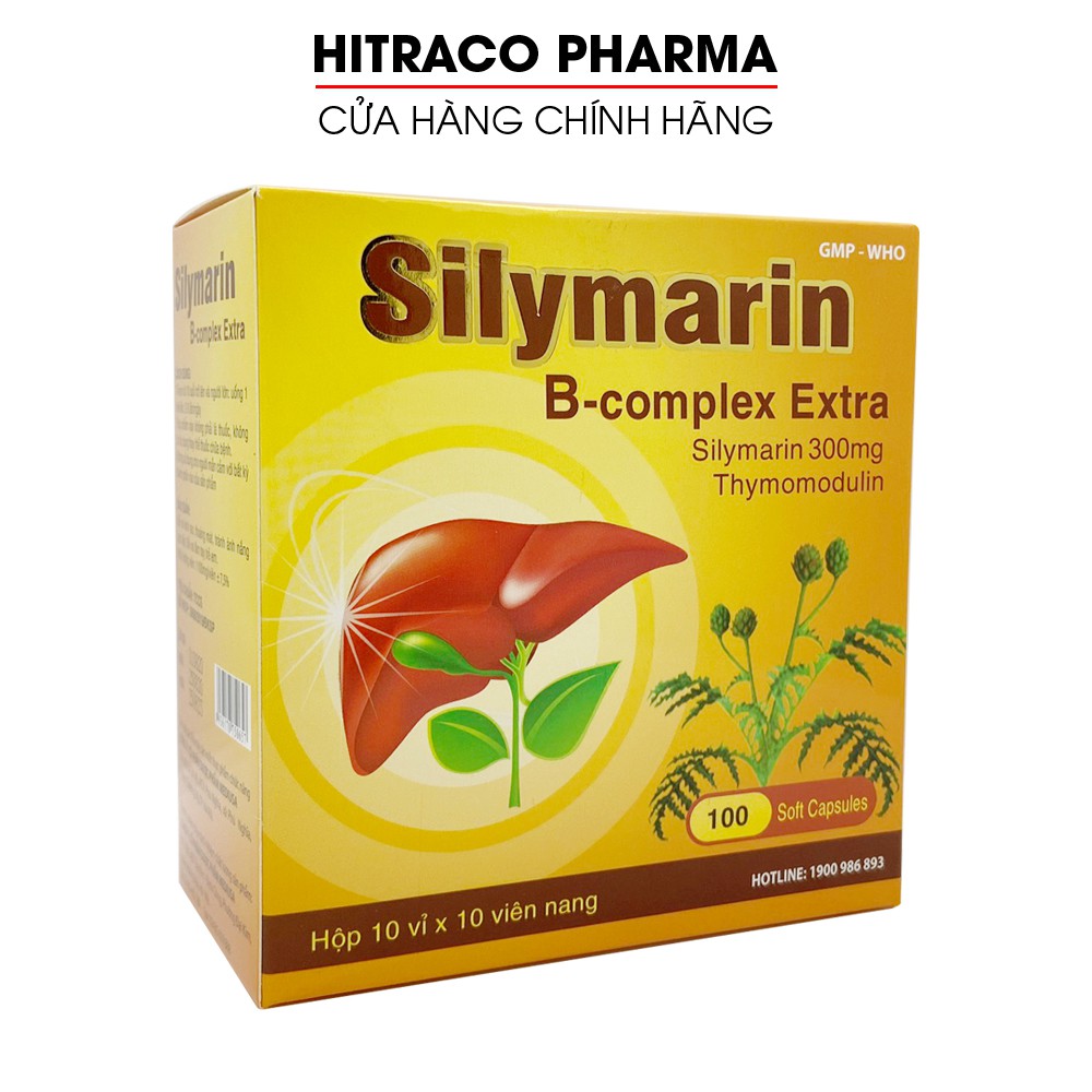 Viên uống bổ gan Silymarin B-complex Extra - Hộp Vàng 100 viên